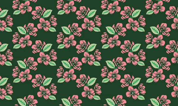 Folha e desenho antigo floral, para fundo padrão de primavera floral . — Vetor de Stock