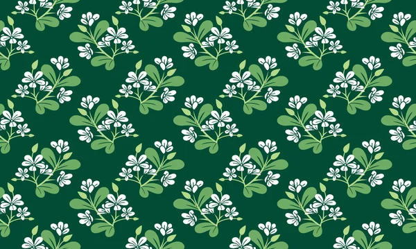 Antique Motif Floral Printemps Fond Avec Feuille Conception Florale Collecte — Image vectorielle