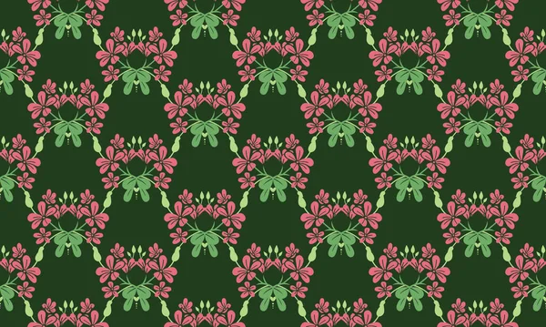 Printemps Motif Floral Fond Avec Moderne Feuille Dessin Floral Collecte — Image vectorielle