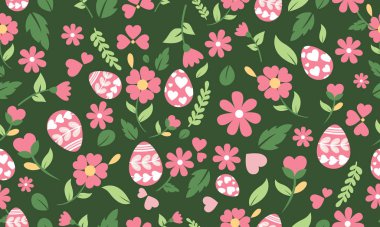 Yumurta ve çiçek desenli şirin bir Paskalya yumurtası. Koleksiyon