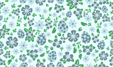 Kusursuz paskalya yumurtası desenli, yaprak ve çiçek desenli. Koleksiyon