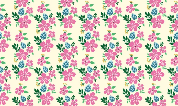 Fondo Patrón Para Pascua Con Hermoso Diseño Flores Hojas Colección — Vector de stock