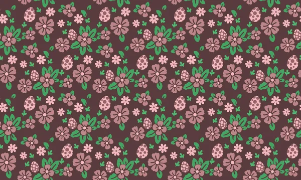 Moderne Tapete Für Ostern Mit Elegantem Design Von Und Blumen — Stockvektor