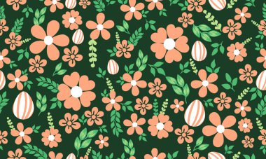 Paskalya yumurtası desenli dekoratif, yapraksız çiçek desenli. Koleksiyon