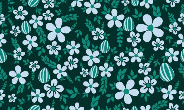 Paskalya yumurtası desenli dekoratif, yapraksız çiçek desenli. Koleksiyon