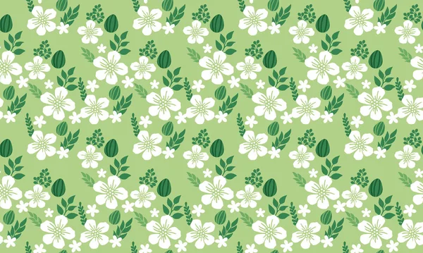 Jolie Forme Oeuf Pâques Avec Design Moderne Fond Feuille Motif — Image vectorielle