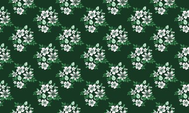 Paskalya için yaprak ve çiçek çizimleriyle soyut yumurta desenli arka plan. Koleksiyon