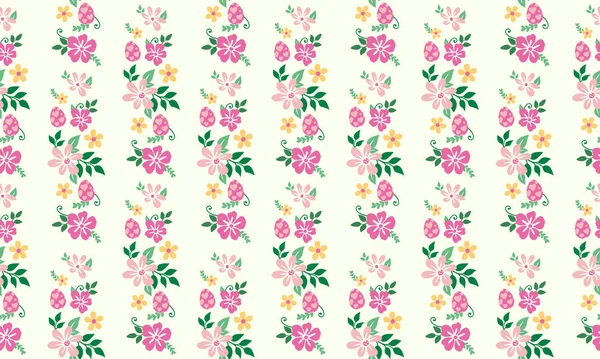 Osterbanner Einzigartiges Design Mit Und Rose Blumenmuster Hintergrund Sammlung — Stockvektor