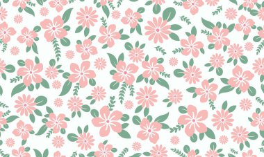 Bahar için zarif duvar kağıtları, güzel yaprak ve çiçek desenli arka plan tasarımı. Koleksiyon