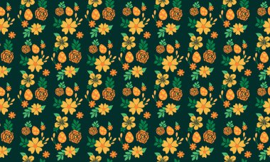 Paskalya yumurtası desenli, yaprak ve çiçek desenli. Koleksiyon