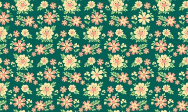 Bahar için zarif duvar kağıtları, güzel yaprak ve pembe çiçek desenli arka plan tasarımı. Koleksiyon