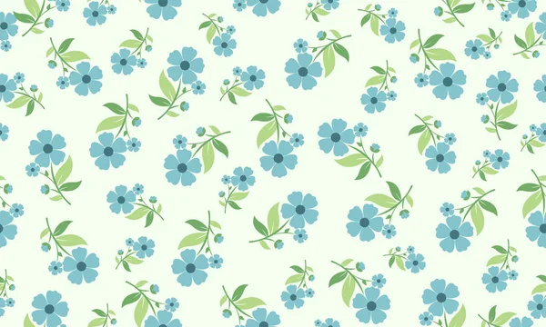 Fondo Patrón Floral Para Primavera Con Hermosa Hoja Diseño Floral — Archivo Imágenes Vectoriales