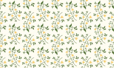 Basit çiçek desenli Botanik yaprağı. Koleksiyon