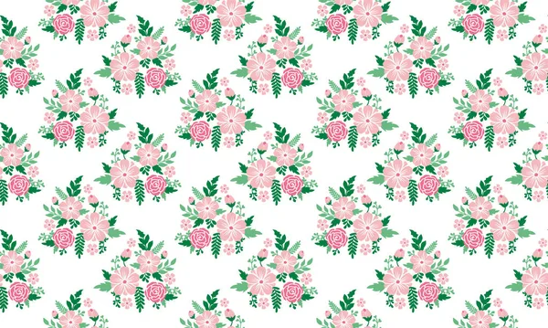 Simple Botanical Leaf Pattern Background Leaf Flower Concept Коллекция — стоковый вектор