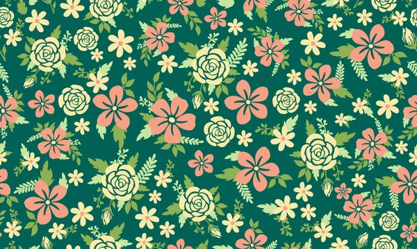 Botanický List Design Vzor Pozadí Elegantním Květinovým Dekorem Kolekce — Stockový vektor