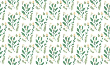 Modern çiçek çizim konseptiyle Botanik Yaprağı için kusursuz desen. Koleksiyon