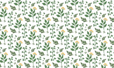 Modern çiçek çizim konseptiyle Botanik Yaprağı için kusursuz desen. Koleksiyon