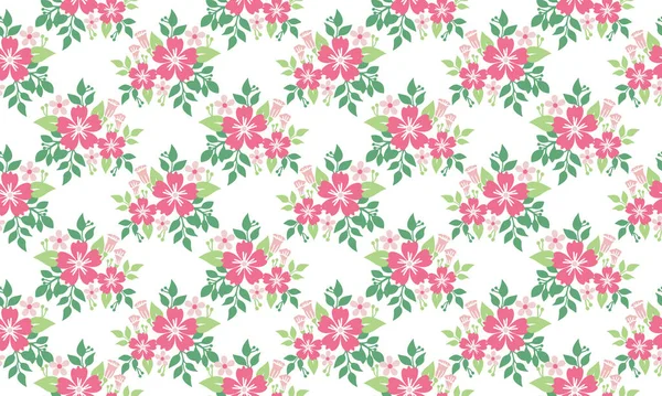 Template Design Botanical Leaf Beautiful Flower Pattern Background Design Collection — Stock Vector