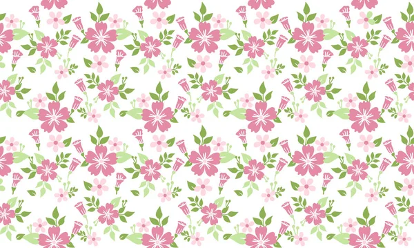 Template Design Botanical Leaf Beautiful Flower Pattern Background Design Collection — Stock Vector