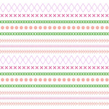 Kumaş pamuğa işlenmiş çiçek desenli nakış. Koleksiyon