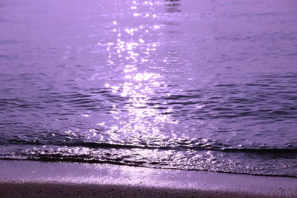Lichtreflex Auf Meereswelle Abstrakter Hintergrund — Stockfoto