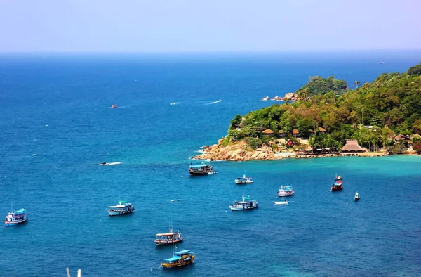 Die Schöne Meereslandschaft Natur Hintergrund Das Resort Aussichtspunkt Mit Einer — Stockfoto