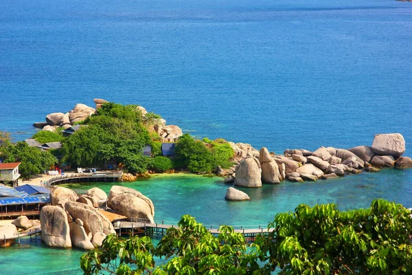 Isla Nang Yuan Cerca Koh Tao Suratthani Popular Entre Los — Foto de Stock