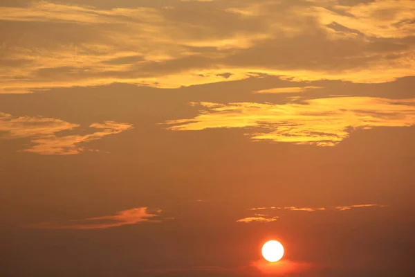 Beautiful Sky Sun Set Beauty Light Impact Cloud Shape Sky — Stock Photo, Image