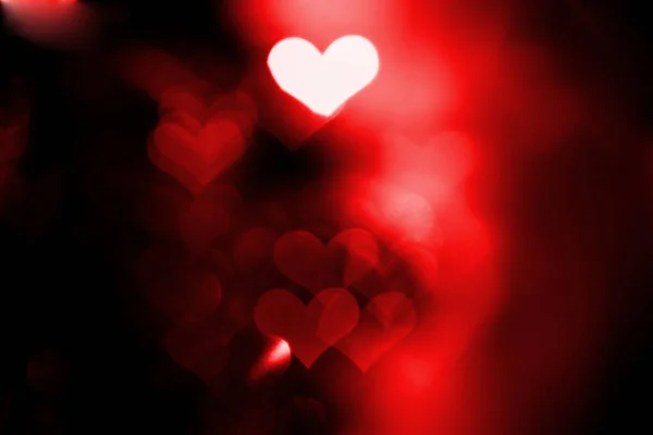 Καρδιά σε σχήμα bokeh. Αφηρημένο πολύχρωμο φόντο. — Φωτογραφία Αρχείου