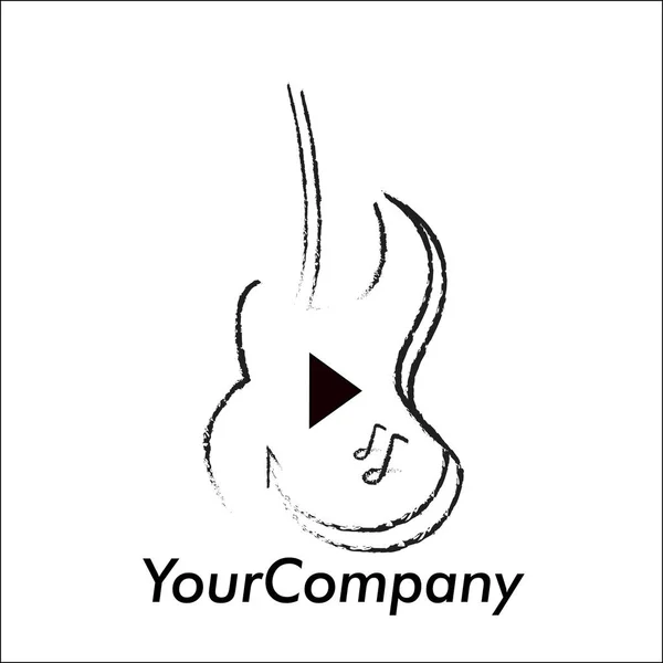 Music Logo Design Template Music Note Sign Musical Symbol Creative — Stock Vector