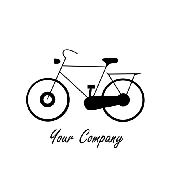 Illustrazione Vettoriale Una Bicicletta Logo Aziendale — Vettoriale Stock