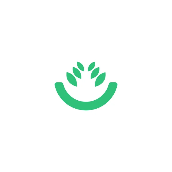 Modelo Logotipo Projeto Folha Design Ícone Natureza Verde —  Vetores de Stock