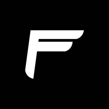 F harfi logo tasarım şablonu elemanları. F harfi sembolü.