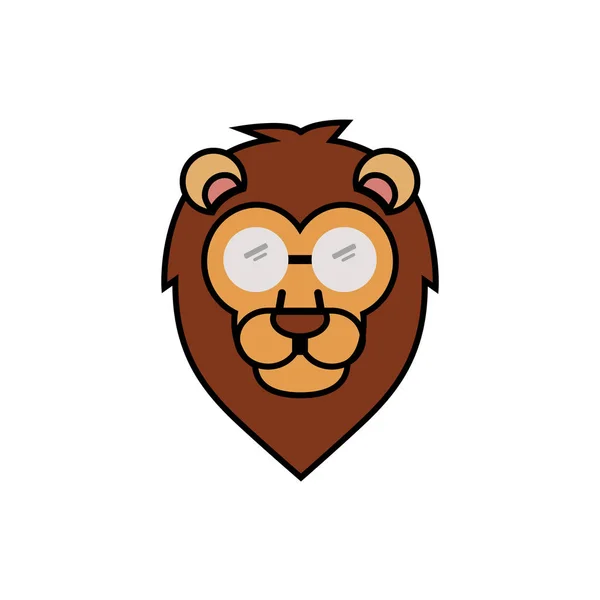 Lion Head Logo Vector Template Ilustração Design —  Vetores de Stock