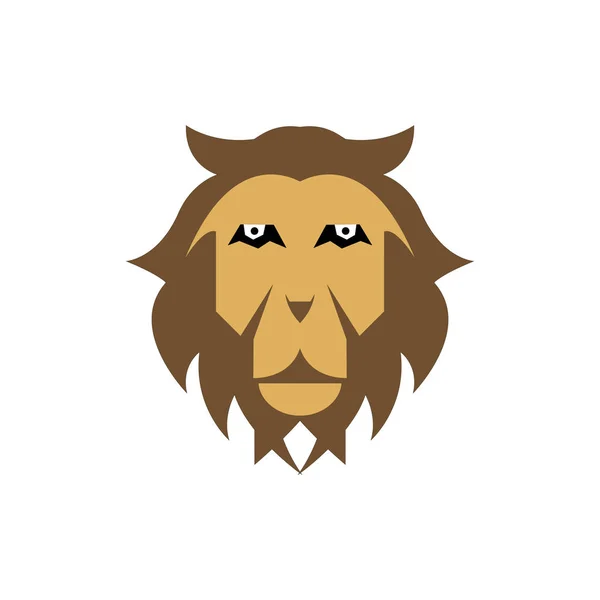 Lion Head Logo Vector Template Diseño Ilustración — Archivo Imágenes Vectoriales