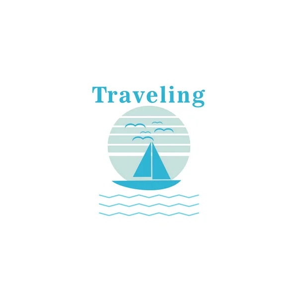 Дизайн Шаблон Логотипа Путешествия Символ Путешествия — стоковый вектор