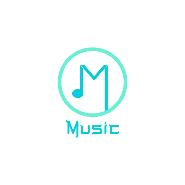 Plantilla Diseño Logotipo Musical Señal Nota Musical Símbolo Musical Concepto — Vector de stock