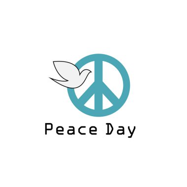 Dünya çapında kültür birliği için kağıt kesme biçimindeki Uluslararası Barış Günü illüstrasyonları. Güvercin, çeşitli insanlarla kesim yapıyor. EPS10 vektörü.