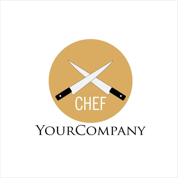 Soyut Restoran Menüsü Tasarım Logosu Kafe Logosu Şeflerin Sembolü — Stok Vektör