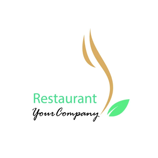 Design Abstrait Menu Restaurant Logo Logo Café Chef Symbole — Image vectorielle