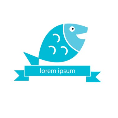 Balık soyut simge tasarım logo şablonu. balık sembolü tasarımı.