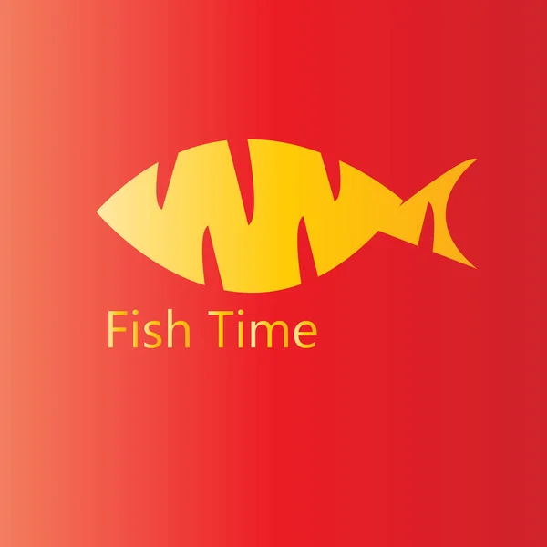 Plantilla Logotipo Diseño Icono Abstracto Pescado Diseño Símbolo Pescado — Vector de stock