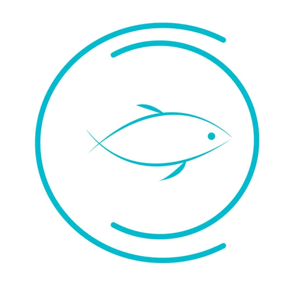 Fiskar Abstrakt Ikon Design Logotyp Mall Fisksymbol Design — Stock vektor
