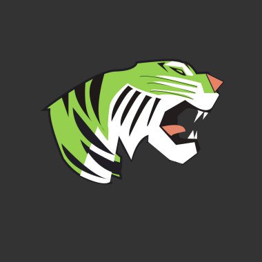 Vahşi hayvan tasarım vektörü ve çizim logosu. Vahşi hayvan sembolü ve simgesi.