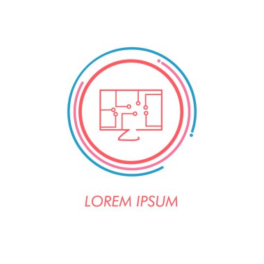 teknoloji tasarım logo vektörü ve sembol simgesi.