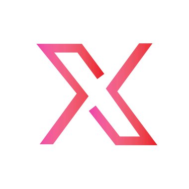 X harfi logo tasarım şablonu elementleri. Şirket logosu.