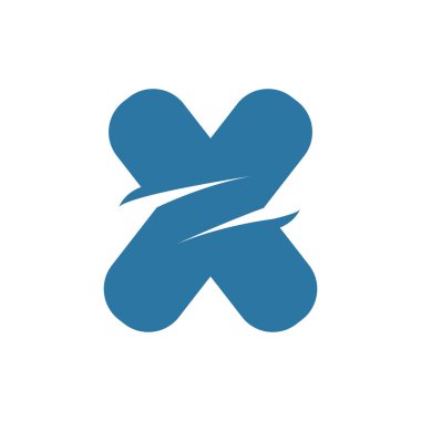X harfi logo tasarım şablonu elementleri. Şirket logosu.