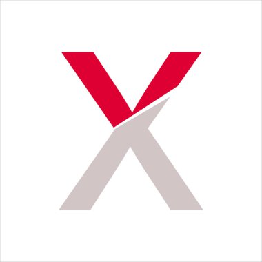 X harfi logo tasarım şablonu elementleri. Şirket logosu.