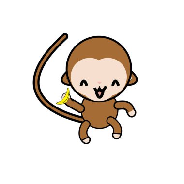 Maymun Kafa simgesi vektörü ve illüstrasyon.