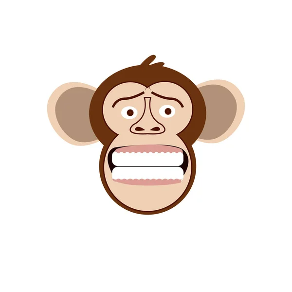 Monkey Head Icon Vector Illustration — Stock Vector